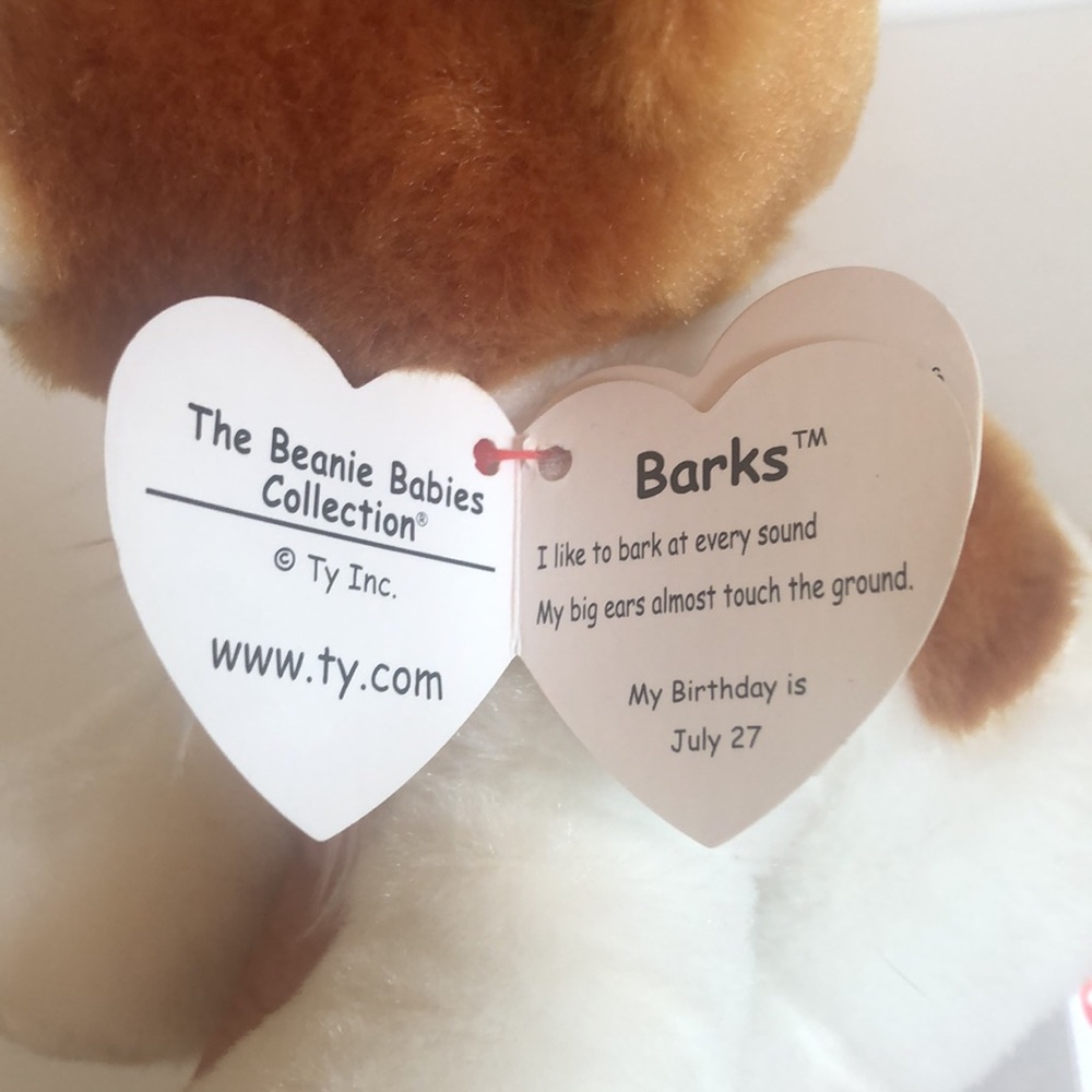 Velve Ty Original Beanies Barks Dog Plush With Swing Tag - Picture 7 of 11